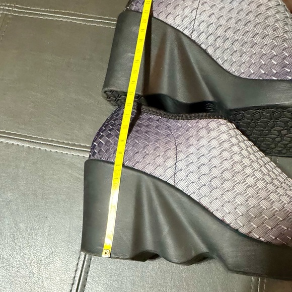 Women’s Zee Alexis Platform Wedge Grey/Silver Ombre Heels Size 41/10 - Picture 8 of 13